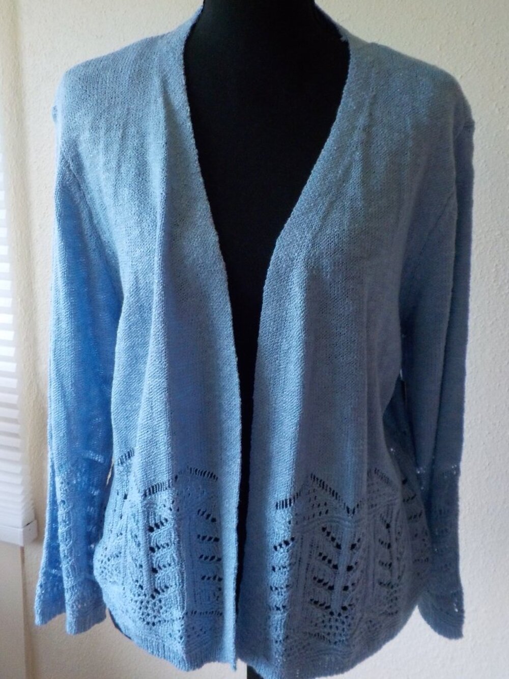 United States Sweater Cardigan - Medium - NWT Blue Open 3/4 sleeve (2626)